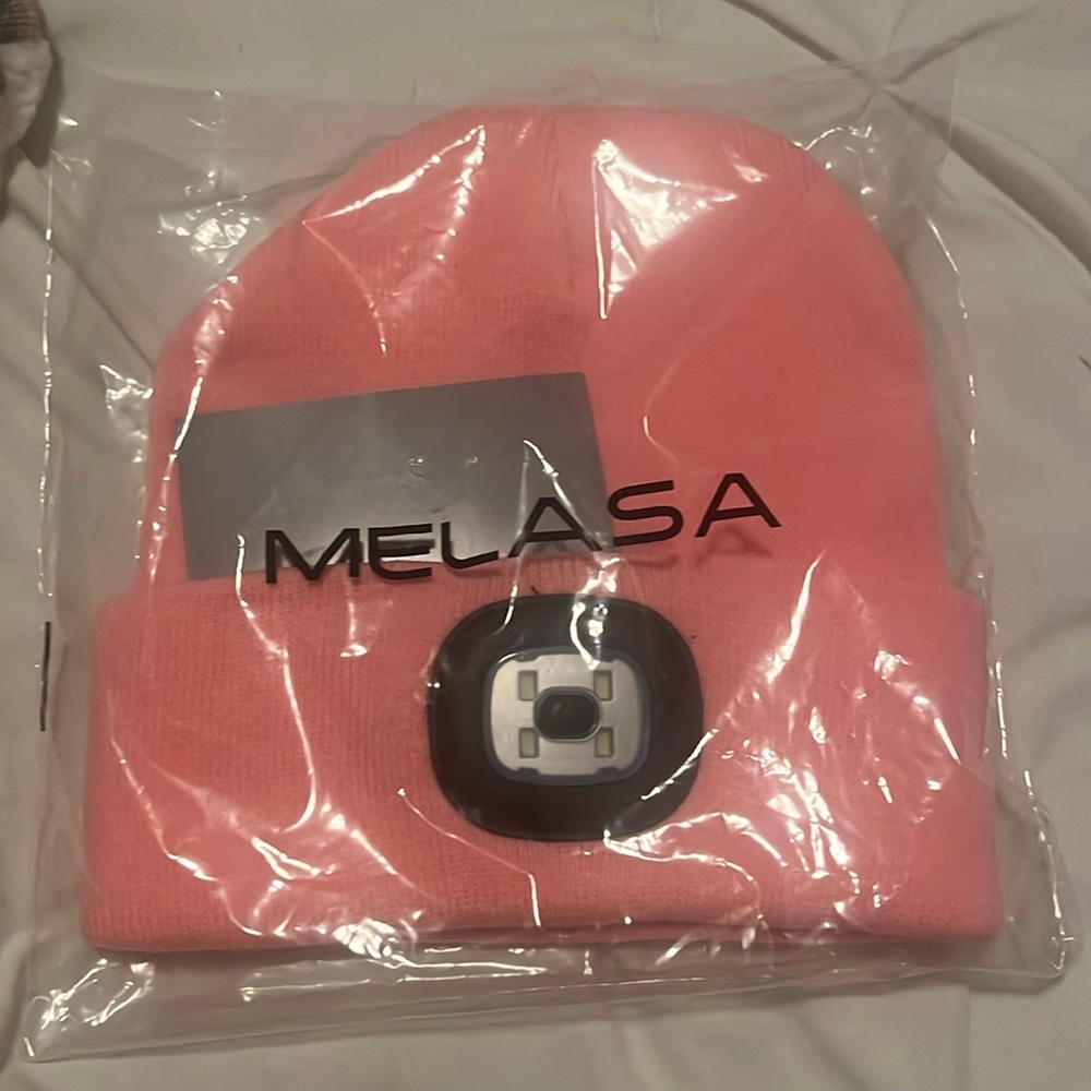 NWT Melasa Unisex Beanie with LED Headlamp